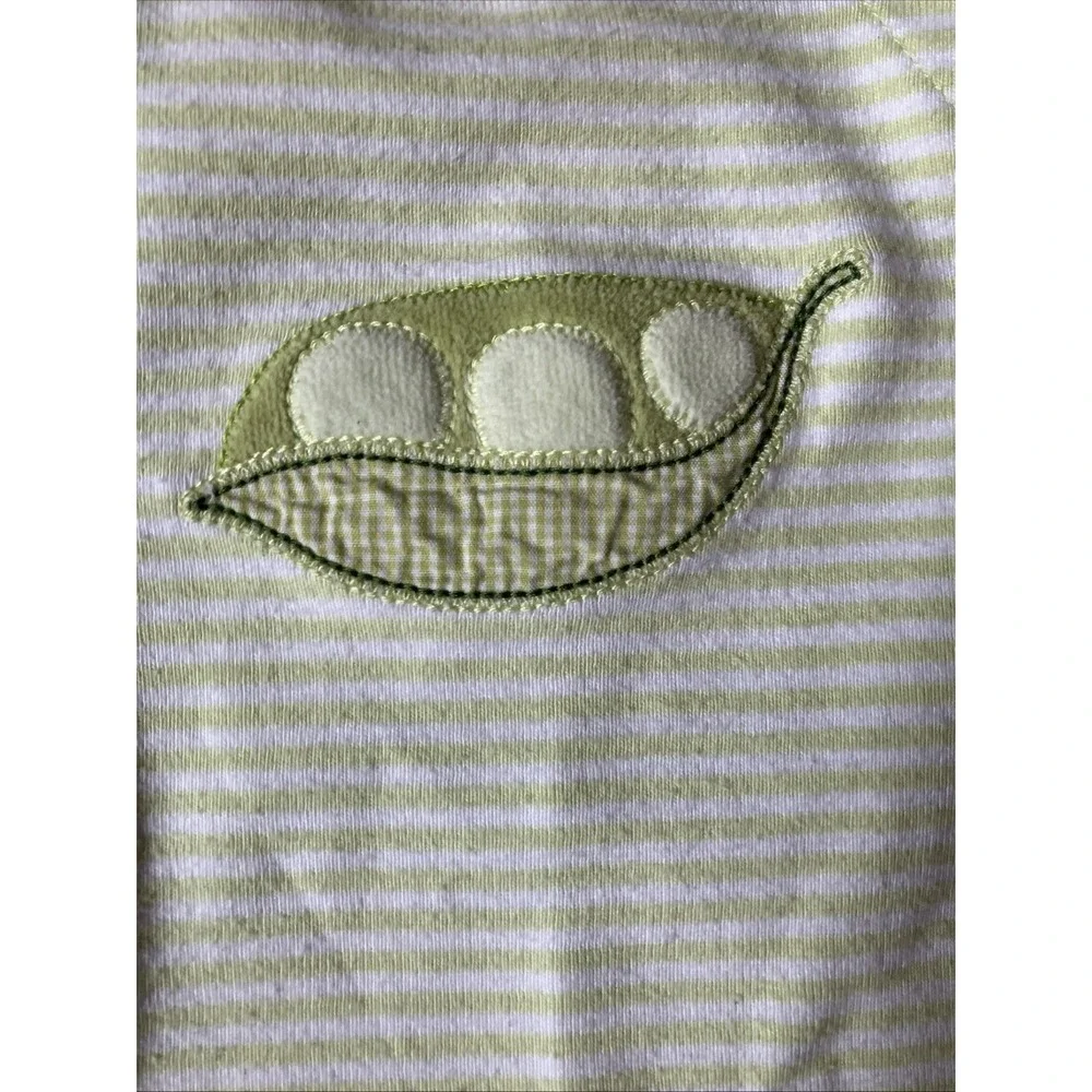 Gymboree Vintage Sweet Pea Green Striped Short Sleeve Romper, 0-3 mo. 240268084